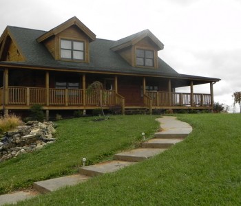 Blue Ridge Hybrid Log Home