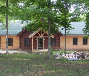 Hybrid log home Addition Near Salem IN (1)